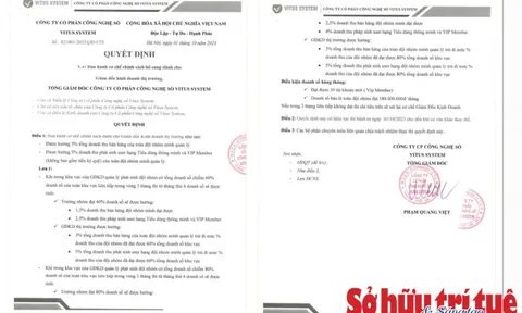 Vitus System: Mô hình chiết khấu đa tầng - Dấu hiệu của đa cấp trá hình?