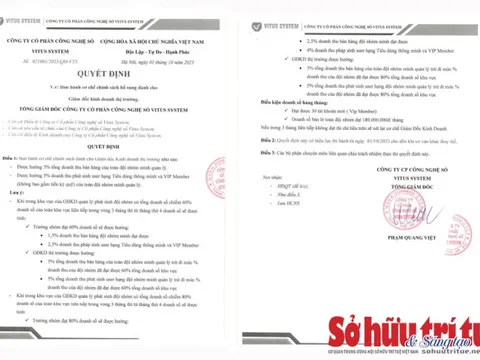 Vitus System: Mô hình chiết khấu đa tầng - Dấu hiệu của đa cấp trá hình?